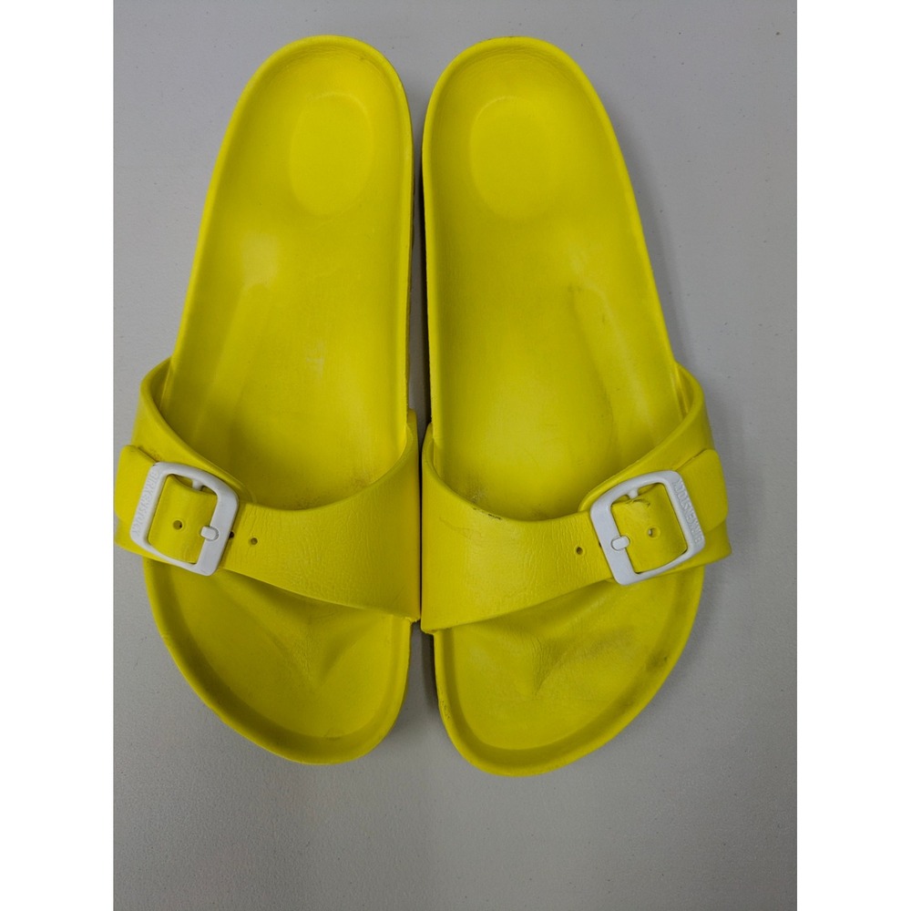 Birkenstock Bright Yellow Sandal Slides Women Vibrant Buckle EVA Waterproof - Picture 4 of 8